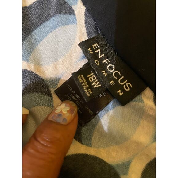 Vintage-Inspired Blue Geometric Dress | Retro Mod Print | Statement Piece - Picture 4 of 6